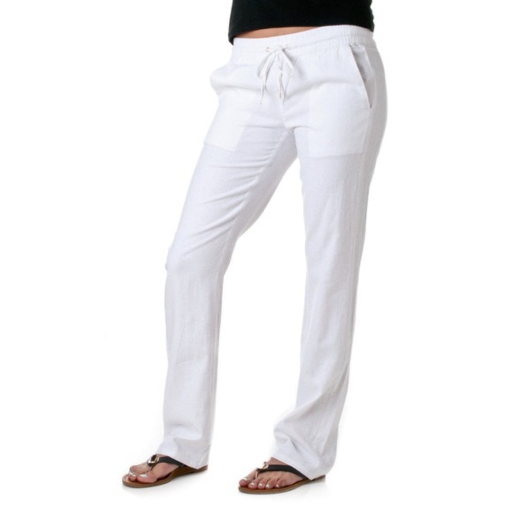Comfy white linen pants